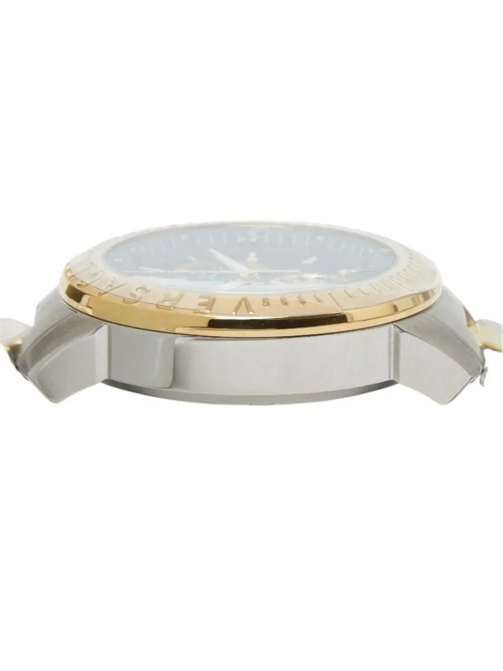 Versace New Chrono Watch Green Silver Gold Stainless Steel